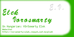 elek vorosmarty business card